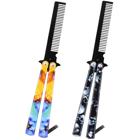 2 Pieces Practice Comb Practice Tool with Cool Color Design, Ideal Gift For Beginner, Set of 2 Color Cover
