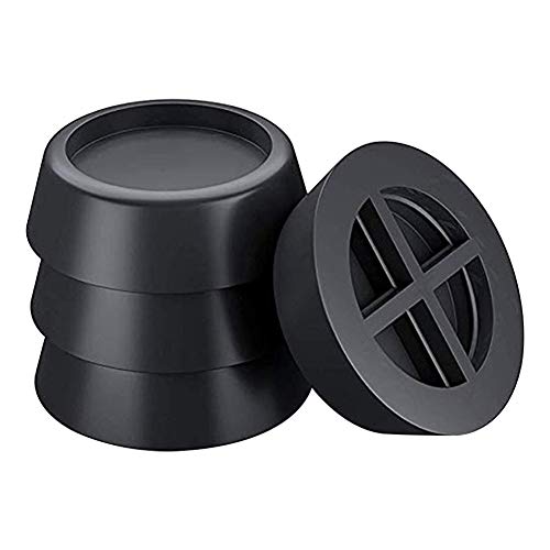 Washing Machine And Dryer Anti-Vibration Pads - Set Of 4 Shock Absorber Anti-Slip Pads - 2.5" Each With An Inner Diameter Of 1.75" - Keep Your Machine Quiet And Stable #TOP1