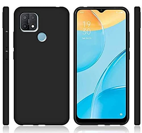 Image of Mobile Back Cover Case for Oppo A15s (Silicone Case|CameraProtection|Black SC1510)