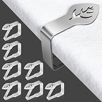Aongray 8 Stück Tischdeckenklammern Edelstahl,Tischtuchhalter Blatt,Tischdeckenbeschwerer Tischabdeckungsklemmen Outdoor Clips Rutschsicher Windfest,für Biergarten, Picknick,Camping (5 cmx4 cm)