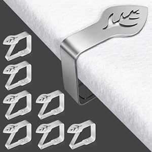 Aongray 8 Stück Tischdeckenklammern Edelstahl, ischtuchhalter Blatt, ischdeckenbeschwerer Tischabdeckungsklemmen Outdoor Clips Rutschsicher Windfest, ür Biergarten, Picknick, amping (5 cmx4 cm)