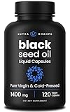 NutraChamps Black Seed Oil Organic Cold Pressed | 120 Vegan Softgel | Virgin Nigella Sativa Pills with Vitamin E & Thymoquinone | Rich in Omega 3 6 9 | Unrefined Black Cumin Seed Oil Capsules