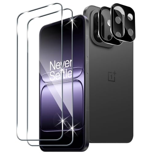Image of PreCure (2+2) Screen Protector for Oneplus 13T with Black Camera Lens Protection, 3D Anti-Scratch Tempered Glass Film, 9H Hardness Glass Screen Protector