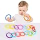 TMRBBesty Baby Spielzeug Befestigung Ringe PP Kinderwagenkette Zum Selber Spielzeugringe Set Basteln Kinderwagenkette Befestigung Ringe 24-Teilig Perfekte Greifringe Für Ihr Baby