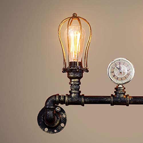 NEWNAN Retro Industrial Steampunk Wall Sconce, 2 Lights Metal Water Pipe Style Wall Mounted Lamp Light Fixture in Antique Bronze steampunk buy now online NEWNAN Retro Industrial Steampunk Wall Sconce, 2 Lights Metal Water Pipe Style Wall Mounted Lamp Light Fixture in Antique Bronze steampunk buy now online