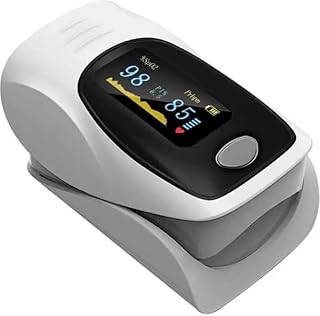TECH14 Fingertip Pulse Oximeter Blood Oxygen Saturation Monitor, Heart Rate Monitor and SpO2 Levels With OLED Screen【CE Approved, ISO13485, FDA】 (White)