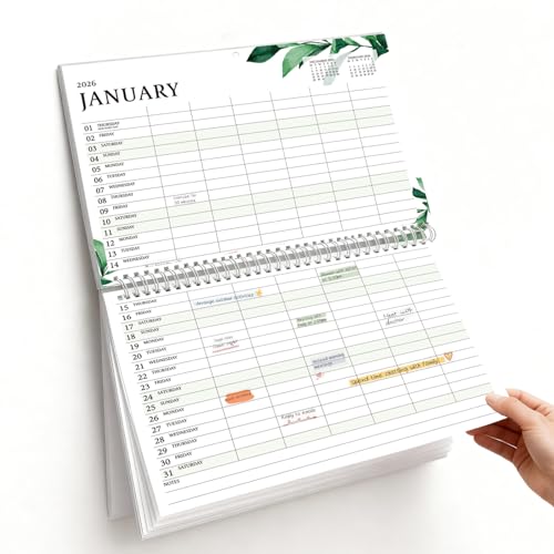 Family Calendar 2026 UK Family Planner 18 Month to View Wall Calendar Jan 2026- Jun 2027 : Thick Paper & Easy to Use Home Family Student Teacher Organizer