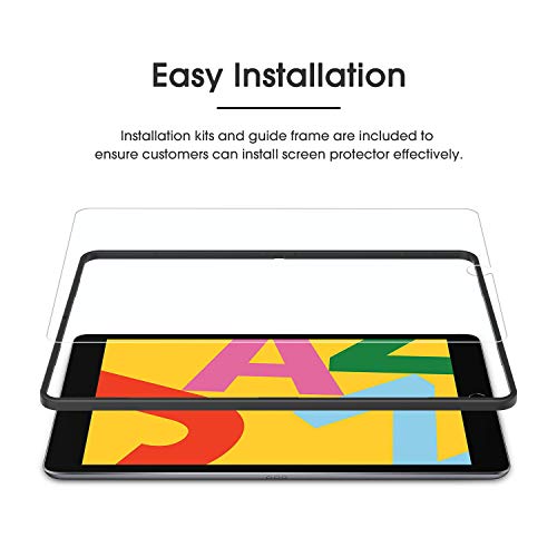 [2 Pack] OMOTON Screen Protector for iPad 7th Generation (10.2 Inch, iPad 7, 2019) / iPad Air 3 2019 / iPad Pro 10.5 - Tempered Glass/High Definition/Bubble Free