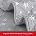 Baby Blanket for Boys and Girls, Soft Cozy Toddler Comforter Quilted with Grey Star Print, Ultra Soft and Comfortable Down Alternative Crib Comforter, 39x47 Inches