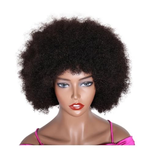 Perruque afro marron des années 70 pour changer de style au quotidien