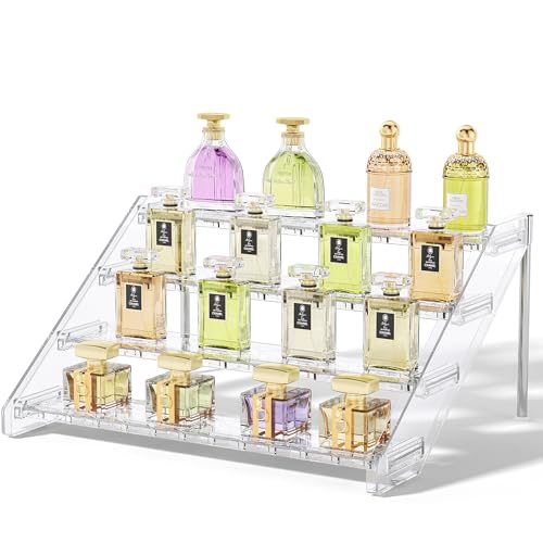 Delamu Perfume Organizer, 12.4 Inch Cologne Organizer for Men, 4 ...