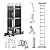 VEVOR Multi-Purpose Folding Ladder, 7-in-1 Tall Extension Step Ladder, A Frame 3 Step with Scaffolding Plank Telescoping Ladder, 12ft Reach Height Heavy Duty Ladder, 330 lbs Capacity for Home Outdoor