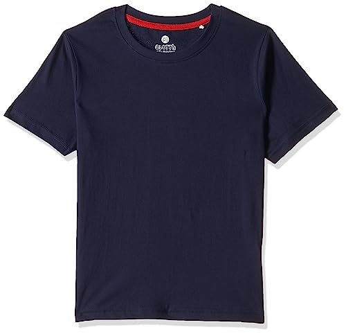 Image of Boys Plain T-Shirt Cotton Rich | Round Neck Half Sleeve Kids Tee | Ultra Soft Bio-Washed Fabric | Comfortable Stylish
