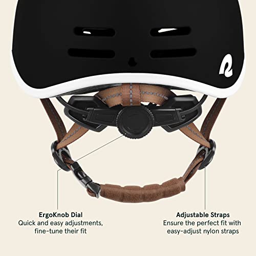 Image of Retrospec Remi Kids Bike Helmet with Built-in Sun Visor - Adjustable Youth & Toddler Safety Gear for Cycling, Skating & Scooters - 11 Air Vents, Washable Padding & Reflective Straps