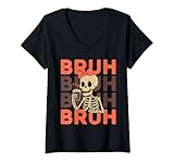 Photo Gallery donna cool bruh skeleton girl coquette bow funny halloween maglietta con collo a v Photo Gallery donna cool bruh skeleton girl coquette bow funny halloween maglietta con collo a v
