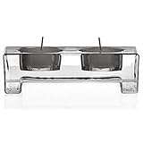 Glanz der nie vergeht! rechteckiger Teelichthalter aus Kristallglas Schützt die Möbel vor Hitze und Wachs Individuelle Gestaltung mit farbigen Duftkerzen Geeignete Kerzenart Teelichter Pflegehinweis Mit einem feuchten Tuch abwischen Material Bleikristall Farbe Transparent Breite 7 cm Höhe 4 cm Länge 13 cm Gewicht 685 g Lieferumfang von Cristalica 1 Stück Teelichthalter Kollektion LUCIO