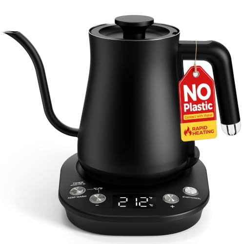 Mooye Gooseneck Electric Kettle with ±1℉ Temperature Control,0.8L