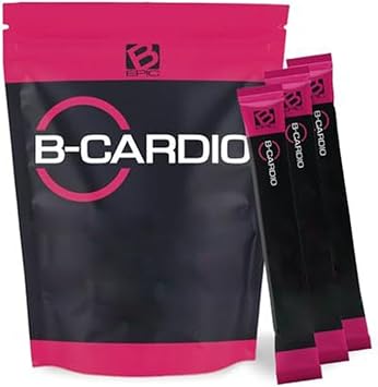 B-CARDIO Suplemento de Suporte à Saúde - Impulsione o Óxido Nítrico com L-Arginina e L-Citrulina, Bebida de Framboesa para Vitalidade Aumentada - Inclui 30 Sachês em Pó para Energia Natural