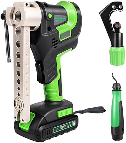 YIFOR Power Flaring Tool Kit 3/4" Max OD, 5 Sec Fast Flaring HVAC Eccentric Flaring Tool, Cordless Electric Single Flare Tool with Pipe Cutter & Deburrer, for Soft Copper/Aluminum/Brass Pipes
