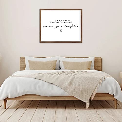 Regalo de bodas para madre de la novia placa de madera decorativa recuerdo emotivo para el dormitorio 5