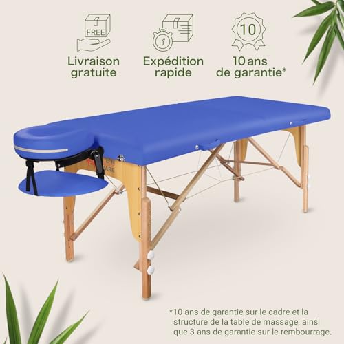 Table de Massage Pliante professionelle (Bleu) – Image 3