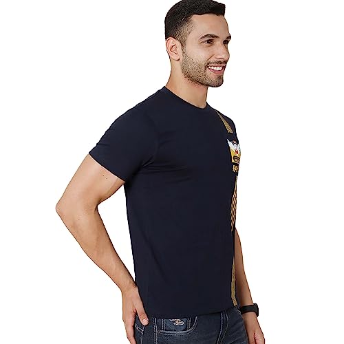 Image of Free Authority Mickey & Friends Printed Regular Fit Green Cotton Men's T-Shirt