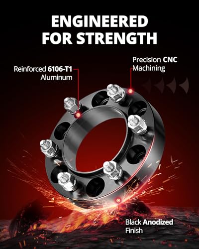 Image of EVIL ENERGY 6x5.5 Wheel Spacers 2 inch, 106 mm Bore Hubcentric M12x1.5 Studs