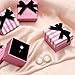 ShinyGift 24 Pcs Jewelry Gift Boxes Cardboard Jewelry Boxes Packaging Pink Square Gift Box for Ring Badge Brooch Earring Display (pink)