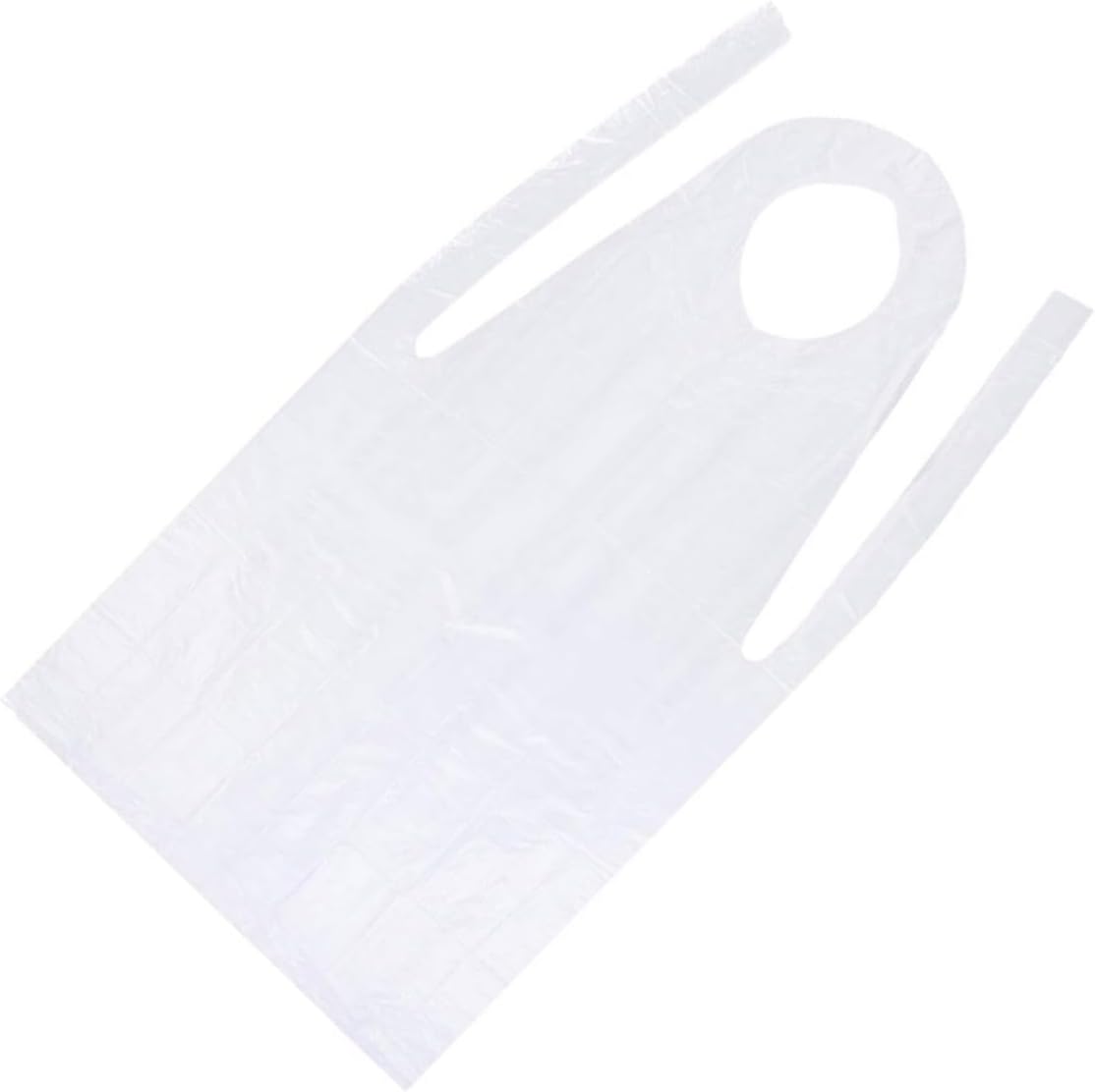 NUOBESTY Disposable Waterproof Plastic Aprons for Cooking, 300pcs Unisex Pe Apron, Sleeveless, Individually Wrapped for Food Preparation and Messy Activities
