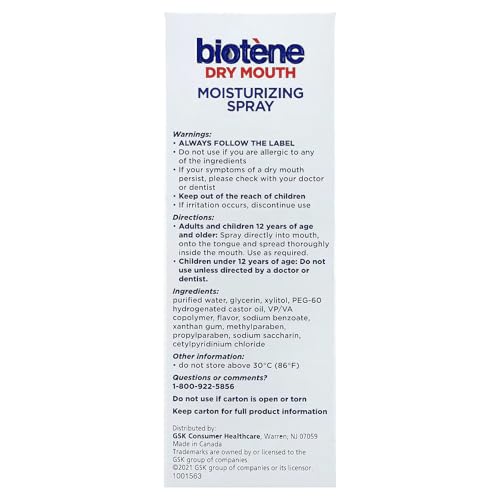 Image of Biotene Dry Mouth Moisturizing Spray Gentle Mint 1.5 Oz (pack of 10)