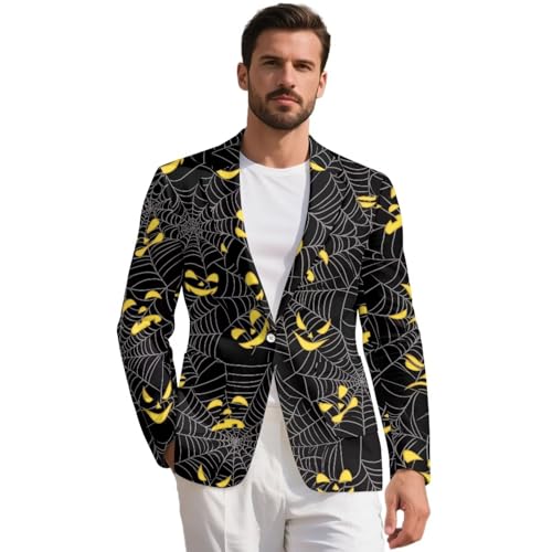 Men's Casual Blazer One Button Slim Fit Lightweight Sport Coat Business Jacket Office Dinner