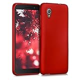 kwmobile Funda Compatible con Alcatel 1 (5.0') - Carcasa móvil de Silicona - Protector Trasero en Rojo Oscuro Metalizado