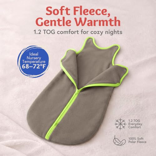 Image of Baby Deedee Sleep Nest Fleece - Fleece Sleep Sack 1.2 TOG 0-6M Hot Pink | Patented shoulder snaps and full-length zipper support easy dressing and diaper changes for cooler routines