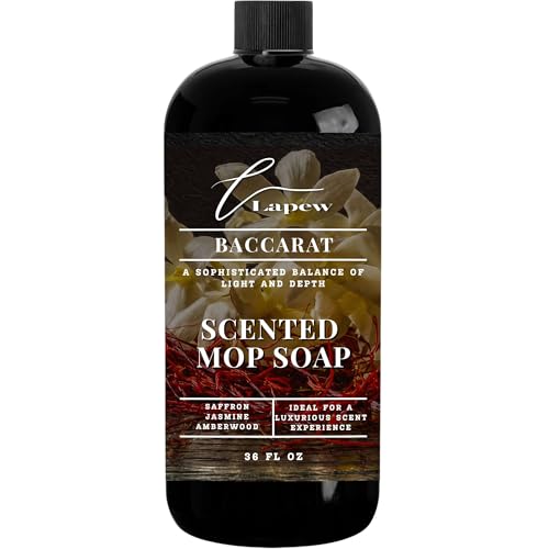 Lapew Baccarat Scented Mop Soap - Luxury Floor Cleaner Concentrate for Mopping Tile, Laminate, Vinyl & Hardwood | Streak-Free, Low-Foam | 36 oz