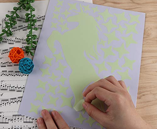 Benbo Wall Decals Glow In The Dark Horse Stars Fairytale Fairy Wall Stickers Diy Kids Girls Bedroom Home Nursery Room Wall Mural Decor #TOP3