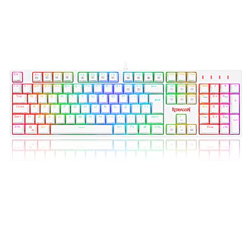 Redragon, Teclado Óptico, Gamer, Surara Pro, RGB branco, Switch Marrom, ABNT-2