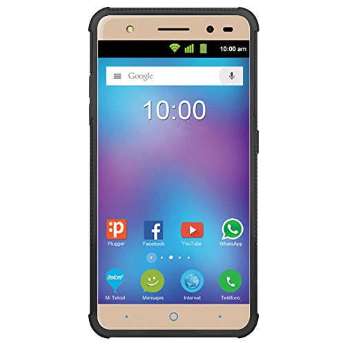 Image of Amzer AMZ202119 Slim Shockproof Hybrid Warrior Phone Case for ZTE Blade V6 Plus (Black)