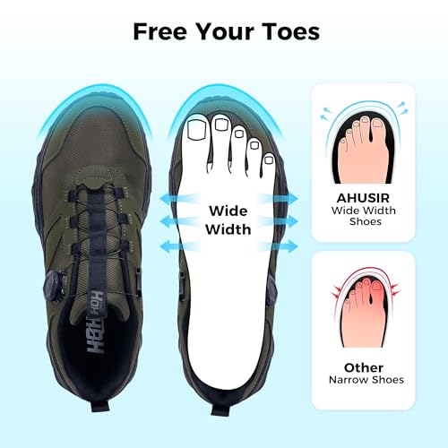 Image of Wide Walking Shoes for Men Arch Support Plantar Fasciitis Tennis Sneakers Non Slip Casual Athletic Running Shoes