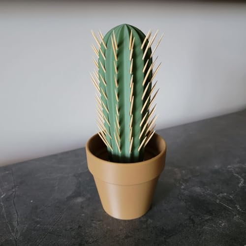 Cactus distributeur de cure-dent imprimé 3D porte-cactus table - 3