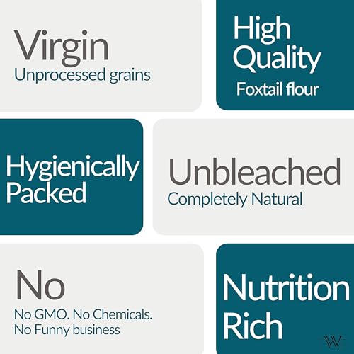 Image of TWF Foxtail Flour | 1kg | Stone Ground | Not Pulverized | Kakum /Kangni Atta | Naturally Gluten-Free | Virgin - Nutrient Rich