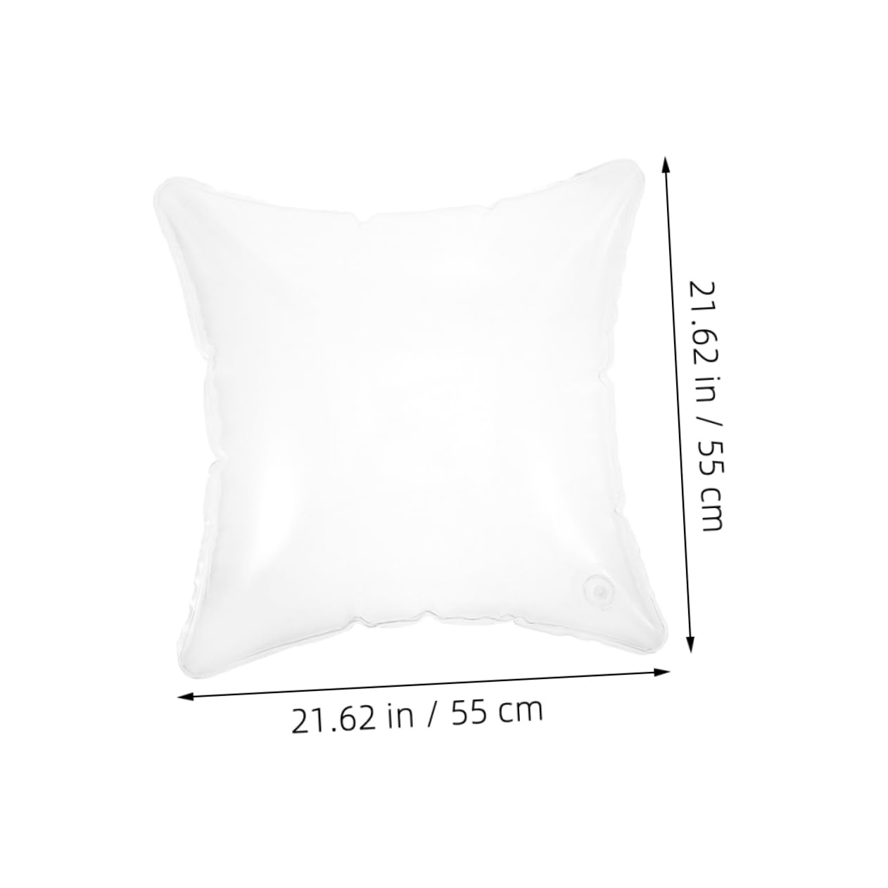 Oreiller de Voyage Gonflable Transparent en PVC, Appui Long Pliable