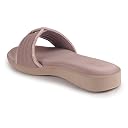 FAUSTO FST FKAWC-19015 LAVENDER-41 Women Rhinestone Strap Wedge Heel Ethnic Slip On Sandals for Wedding, Anarkali, Indo-Western Dress | Open Toe Ortho Slippers with Soft Cushioned Footbed (8 UK) gallery image