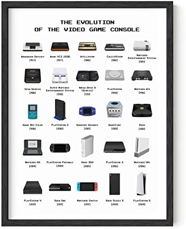 HAUS AND HUES Video Game Framed Art, Video Game Room Decor, Video Game Framed Posters For Boys Room, Gaming Room Decor For Boys Wall Decor, Gamer Wall Decor, Gaming Decorations (Black Framed, 12x16)