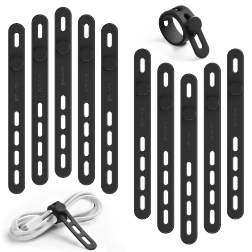 Lamicall 10 Stück Silikon Kabelbinder