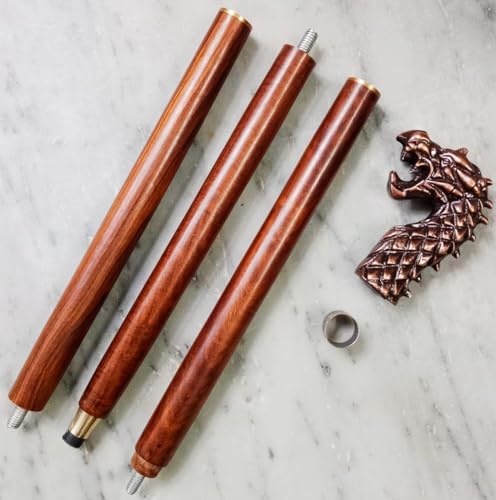Canne en bois dragon marron et laiton antique le cadeau idéal pour collectionneur passionné