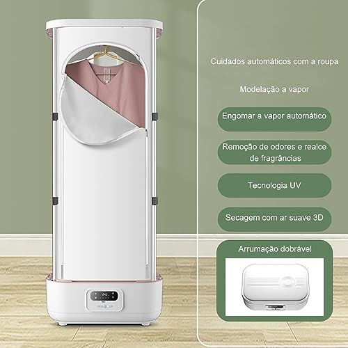 1000W Secador de Roupas DobráVel EléTrico com Engomar a Vapor e Temporizador de 240 Minutos, Control