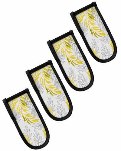 Yellow Leaves Handle Holder 4-Pack for Cast Iron Skillets