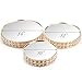 Goaste 3 Pack Crystal Cake Display Stand with Mirror, 14