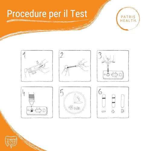 2X Patris Health® Test Per La Celiachia - Rileva Anticorpi Di Tipo Iga Contro Alla Transglutamitasi Tissutale (Ttg-Iga) - 4