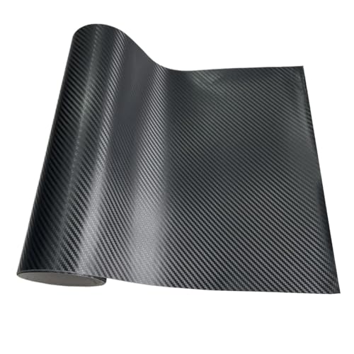 Vinilo para coche fibra carbono 3D negro adhesivo para consola moto y ordenador portátil 10x152cm